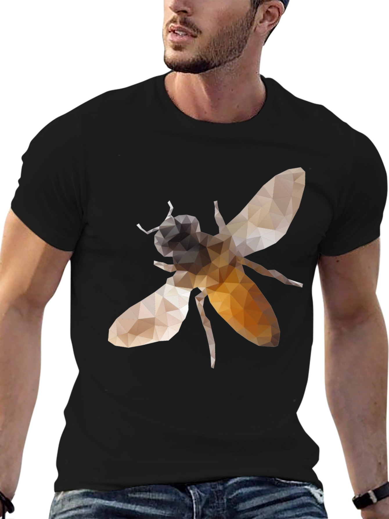 Geometric Bee Graphic T-Shirt