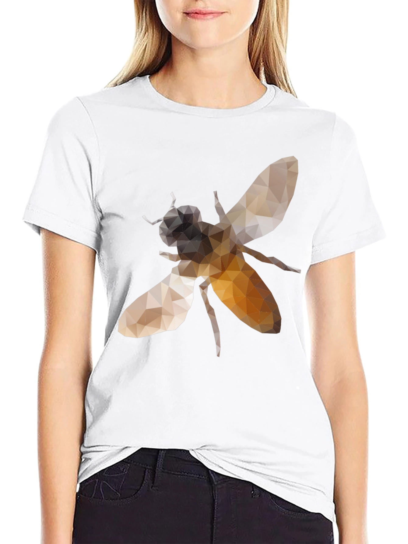 Geometric Bee Graphic T-Shirt