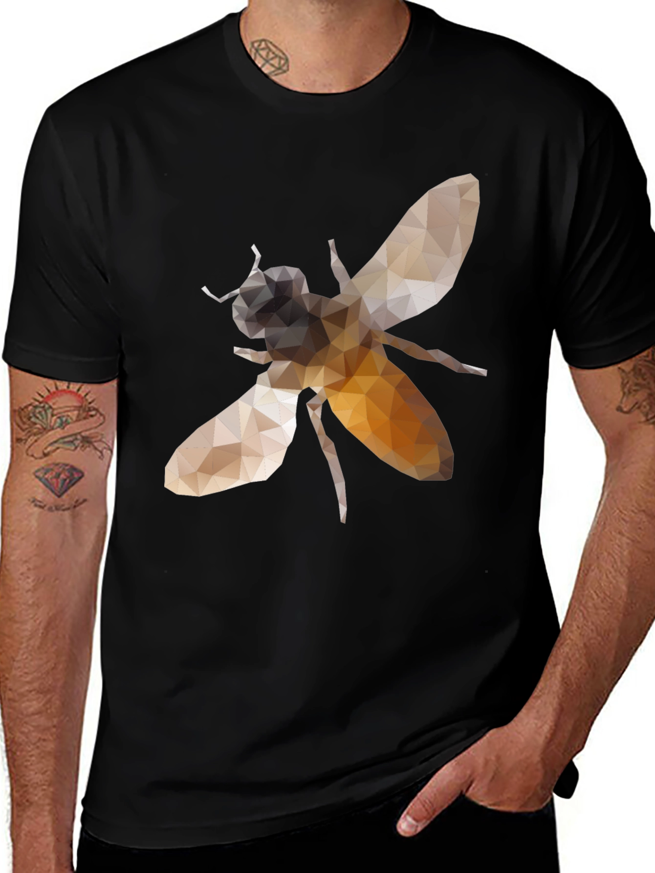 Geometric Bee Graphic T-Shirt