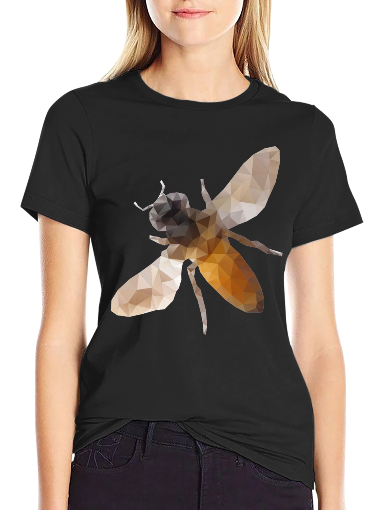 Geometric Bee Graphic T-Shirt