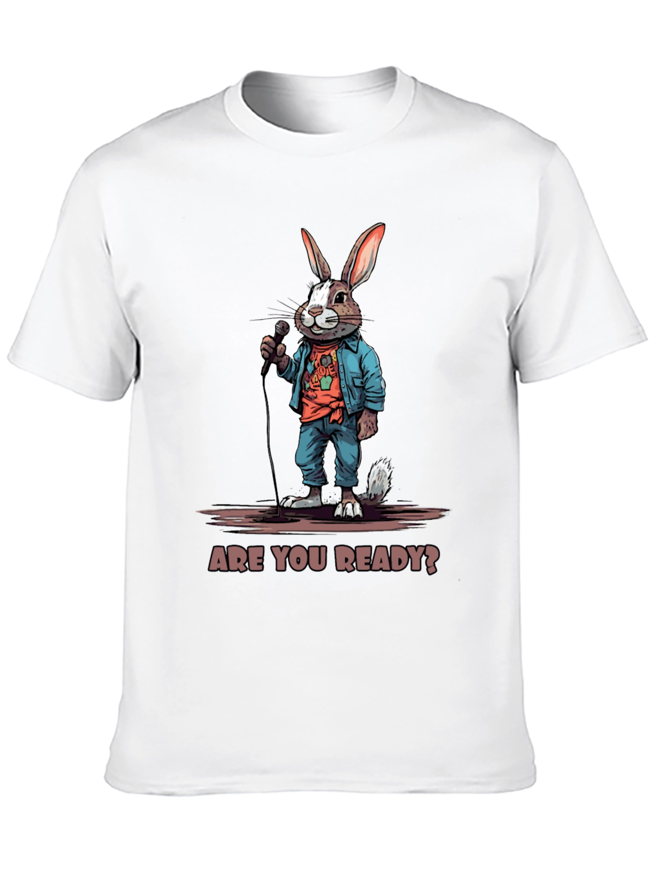 Are You Ready? Bunny Graphic T-Shirt