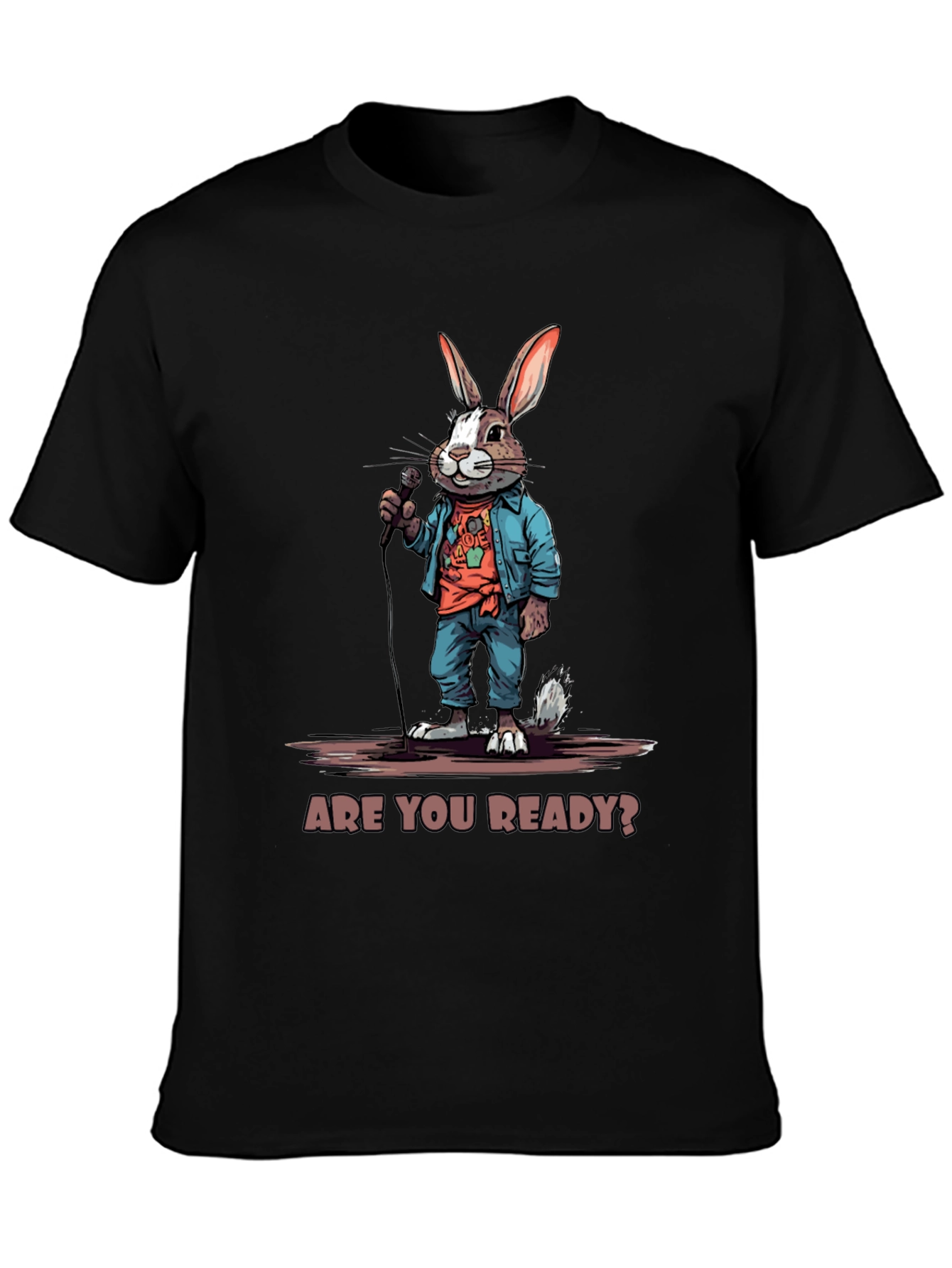 Are You Ready? Bunny Graphic T-Shirt