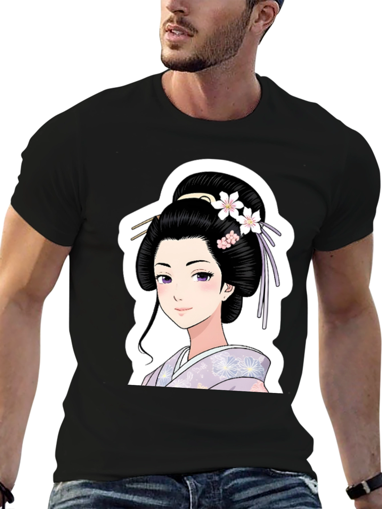 Geisha Graphic Black T-Shirt