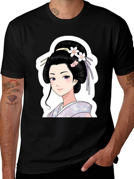 Geisha Graphic Black T-Shirt