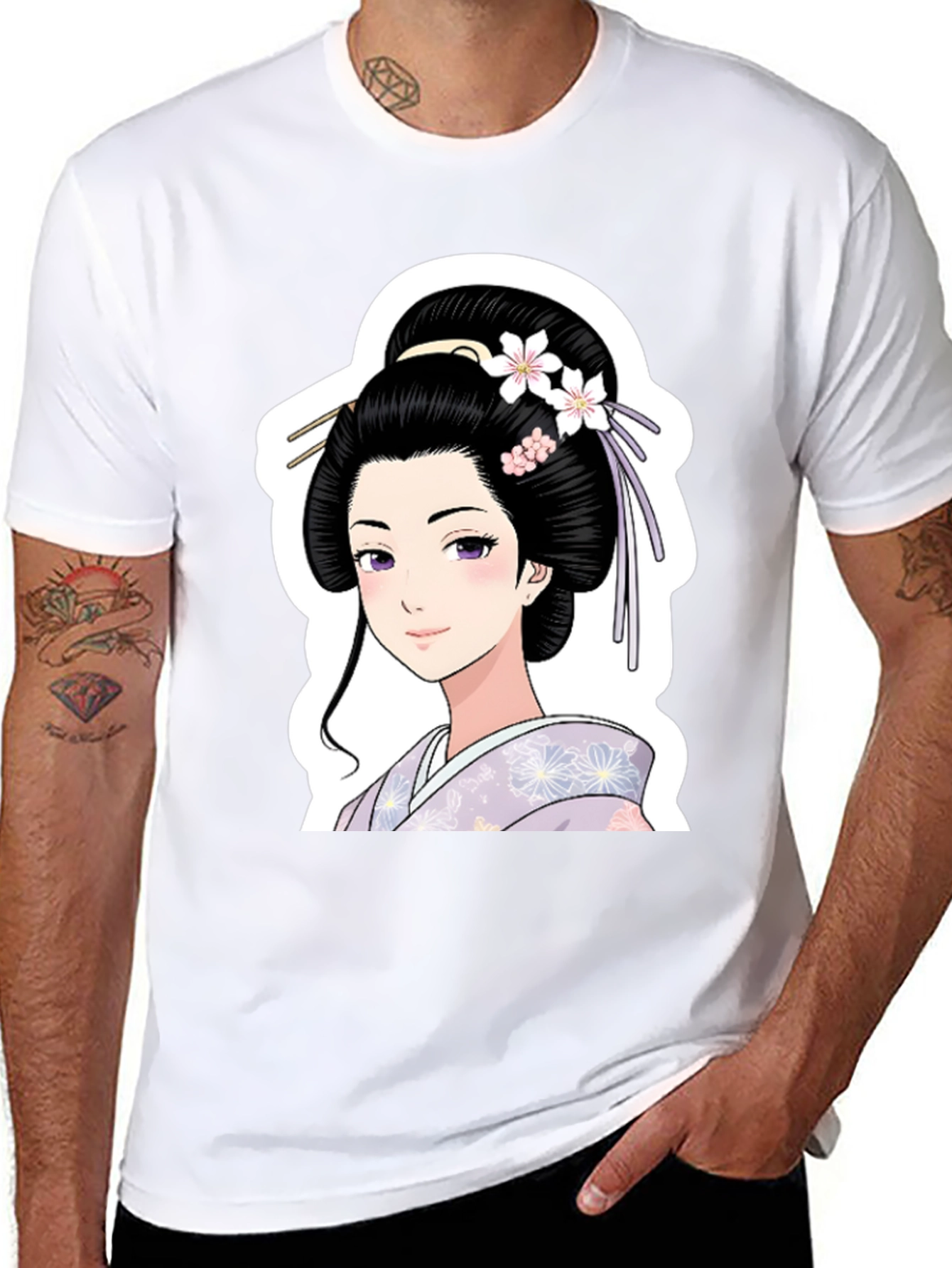 Geisha Graphic Black T-Shirt