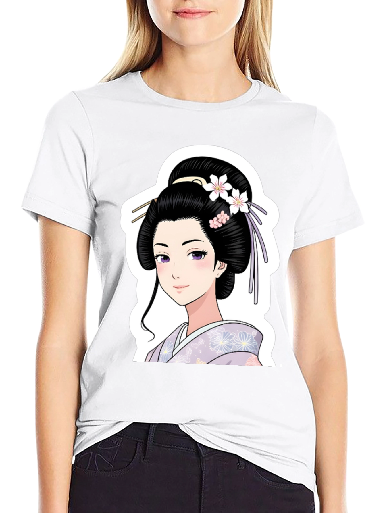 Geisha Graphic Black T-Shirt