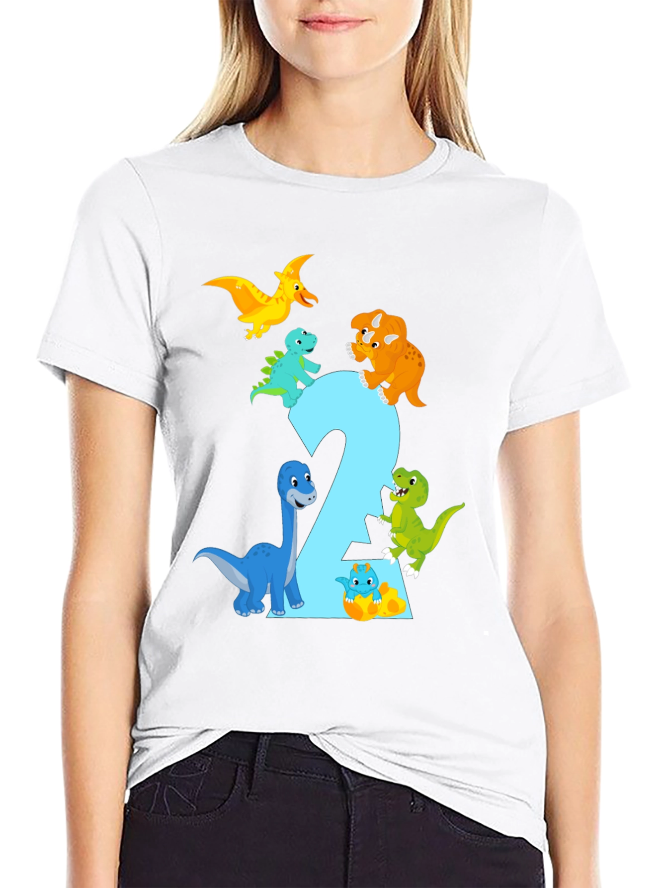 Dinosaur Birthday T-Shirt - Age 2