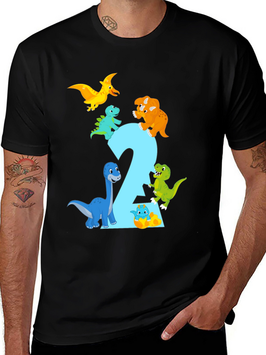 Dinosaur Birthday T-Shirt - Age 2