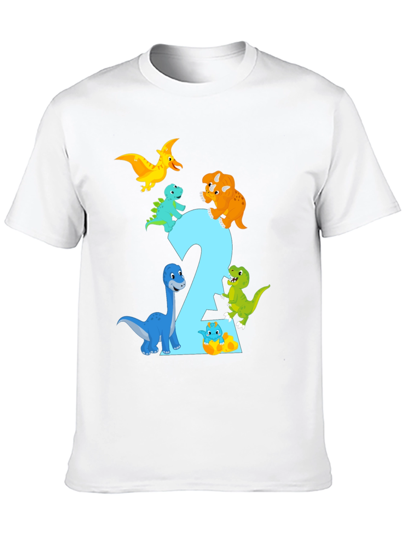 Dinosaur Birthday T-Shirt - Age 2