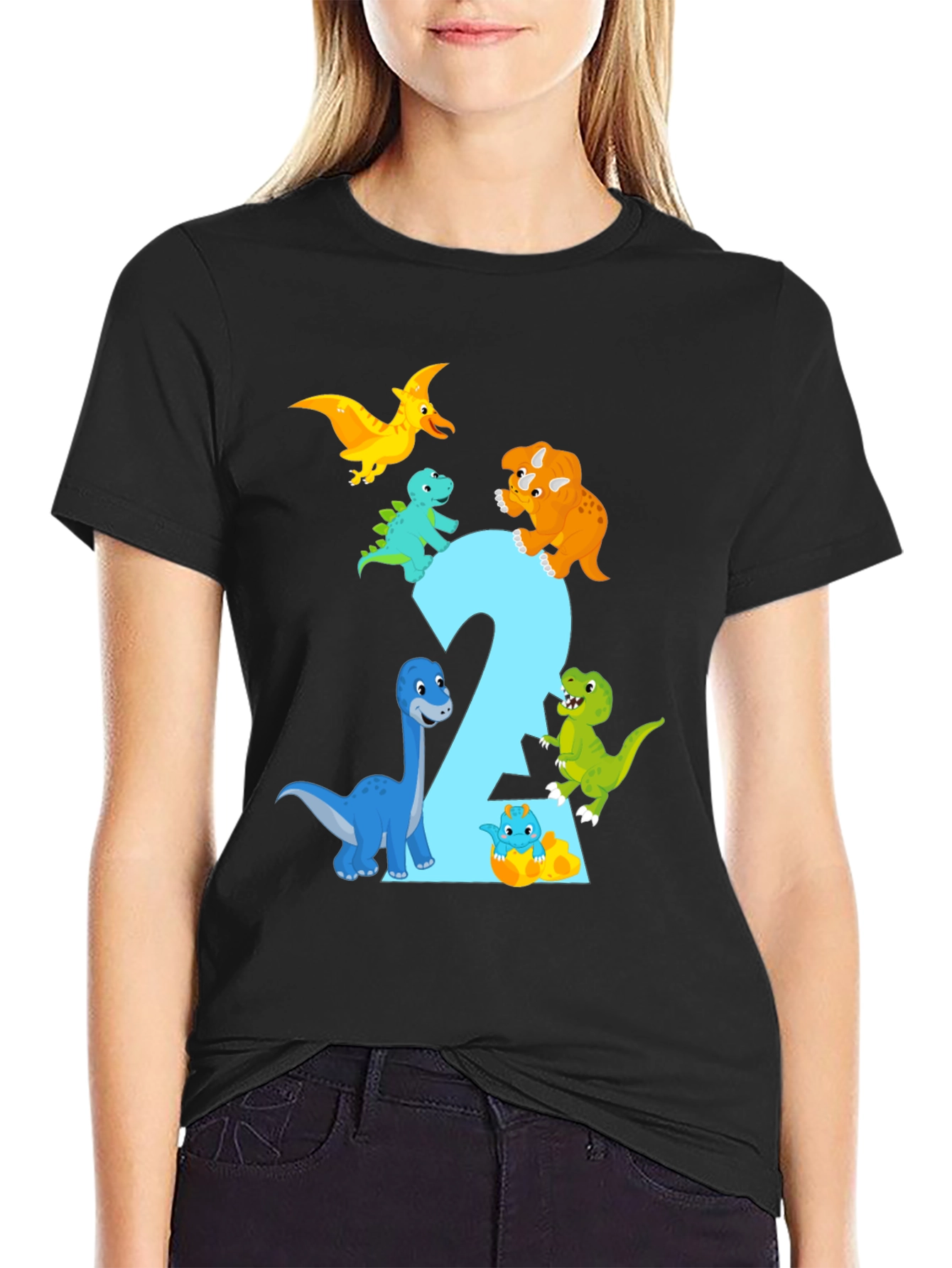 Dinosaur Birthday T-Shirt - Age 2