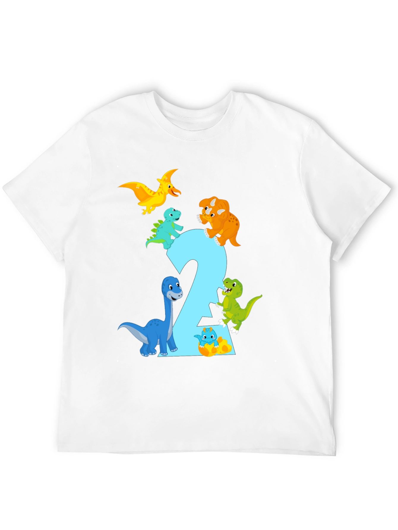 Dinosaur Birthday T-Shirt - Age 2