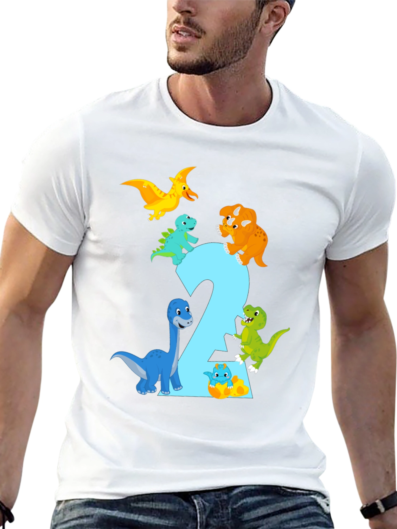 Dinosaur Birthday T-Shirt - Age 2