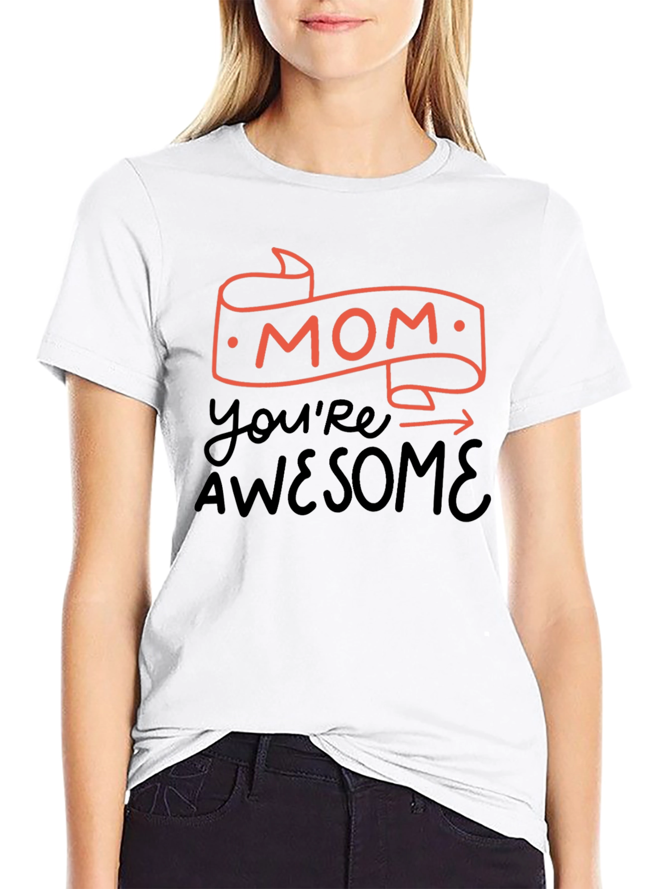 Mom Youre Awesome Black T-Shirt