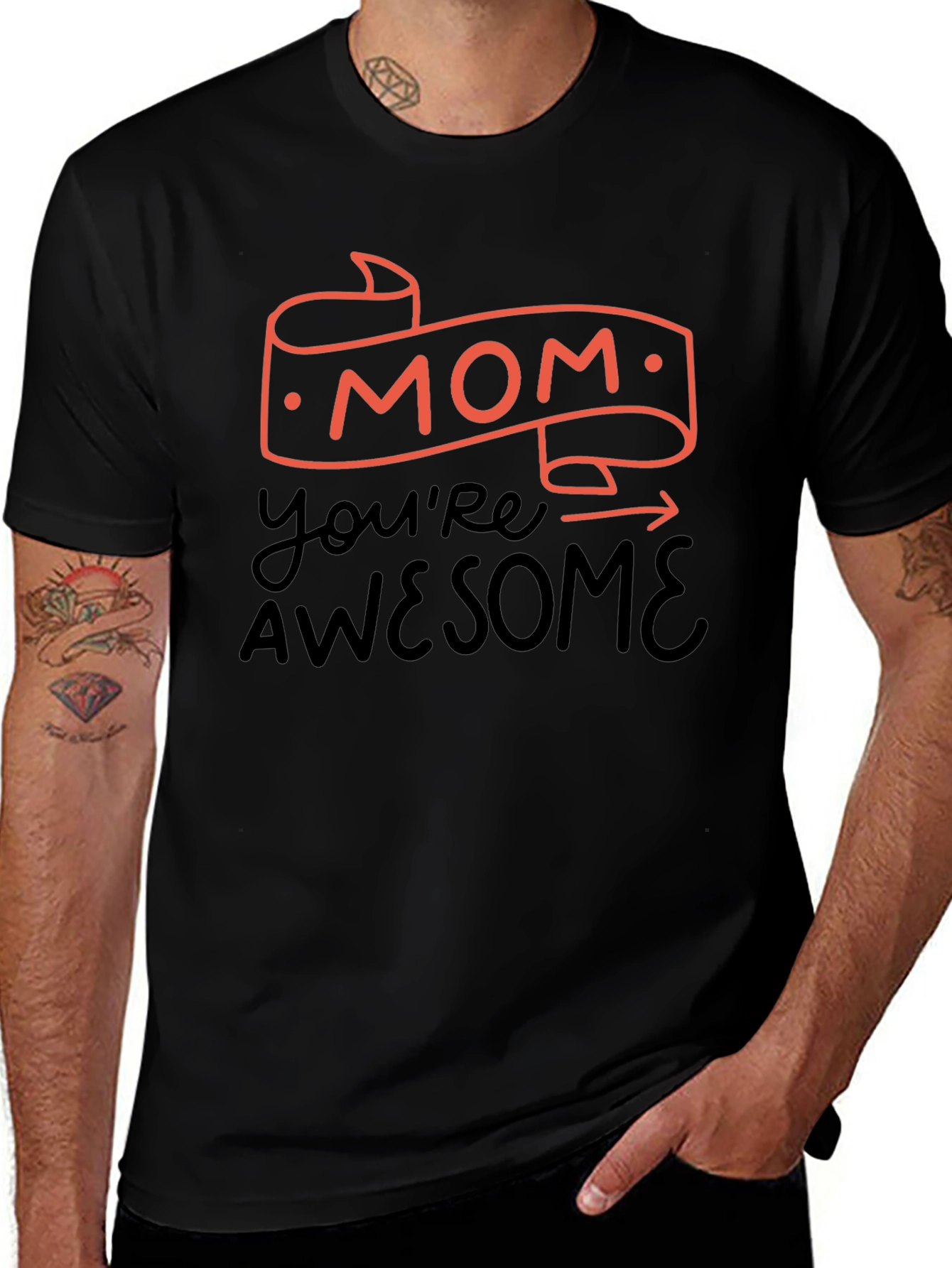 Mom Youre Awesome Black T-Shirt