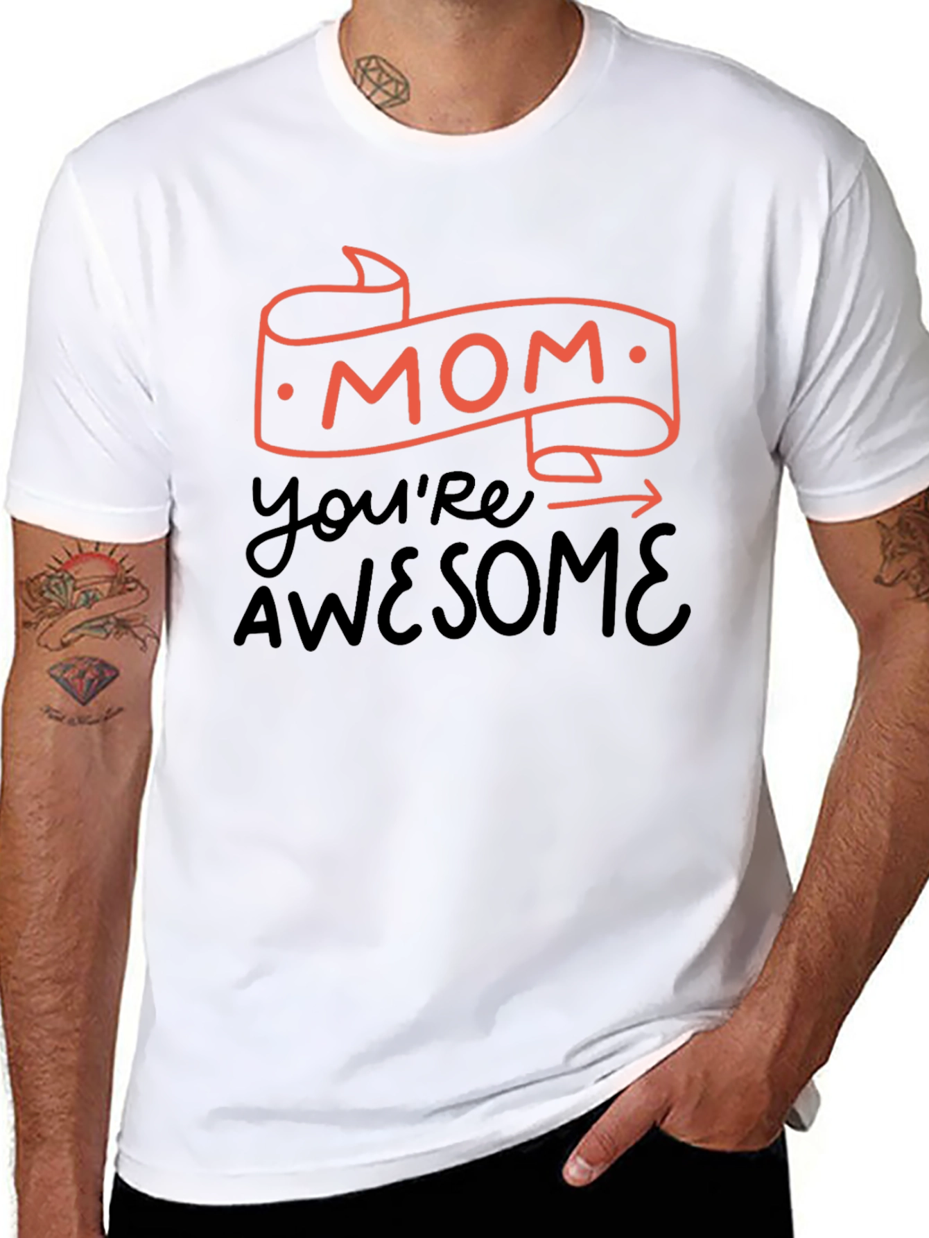 Mom Youre Awesome Black T-Shirt