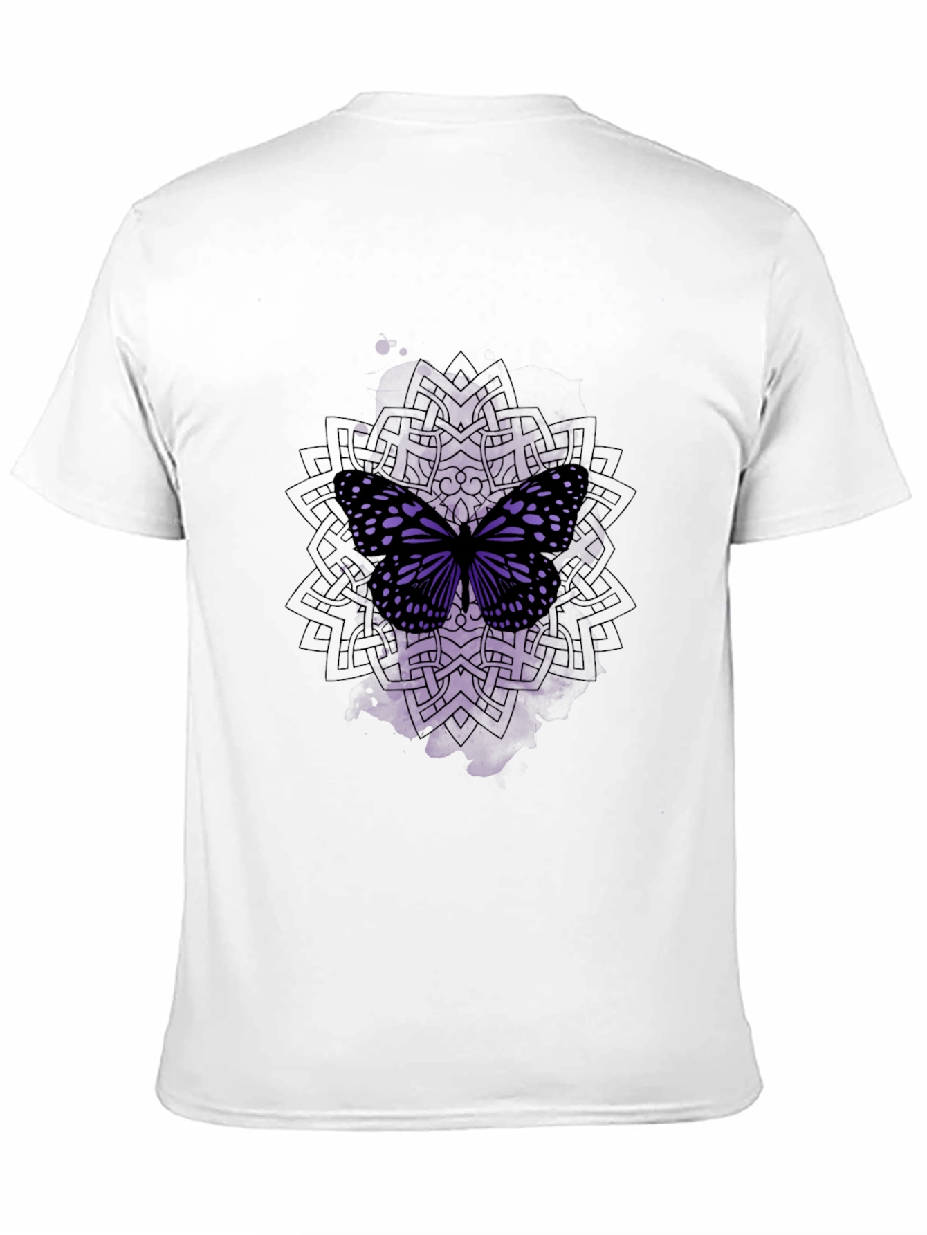 Butterfly Mandala Black T-Shirt