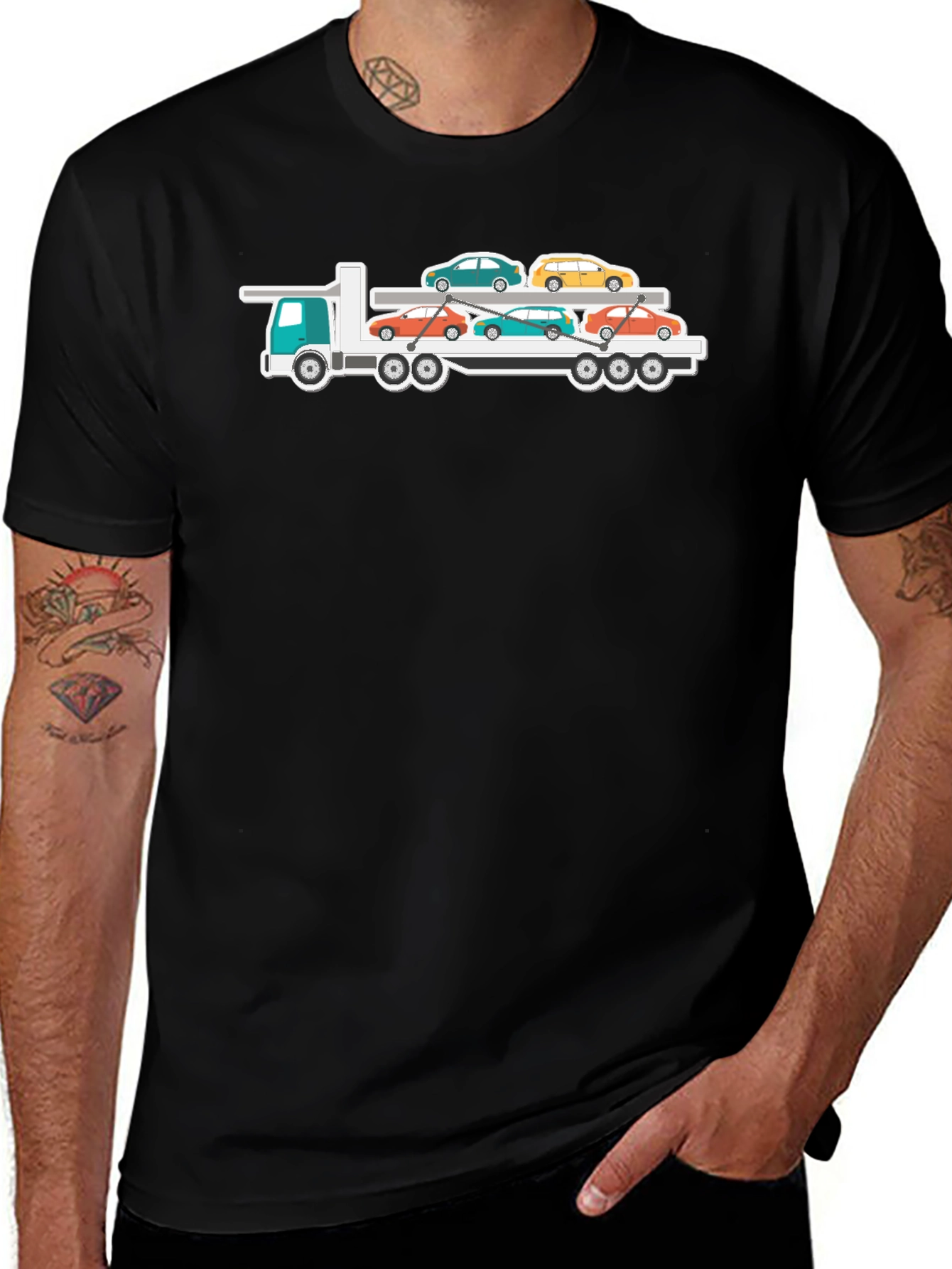 Car Carrier Truck T-Shirt - Automotive Enthusiast Tee