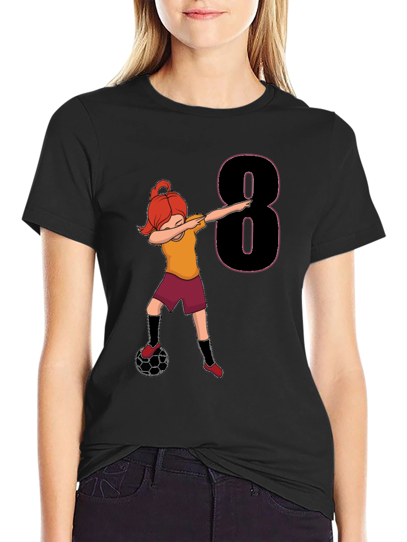 Soccer Girl 8th Birthday T-Shirt