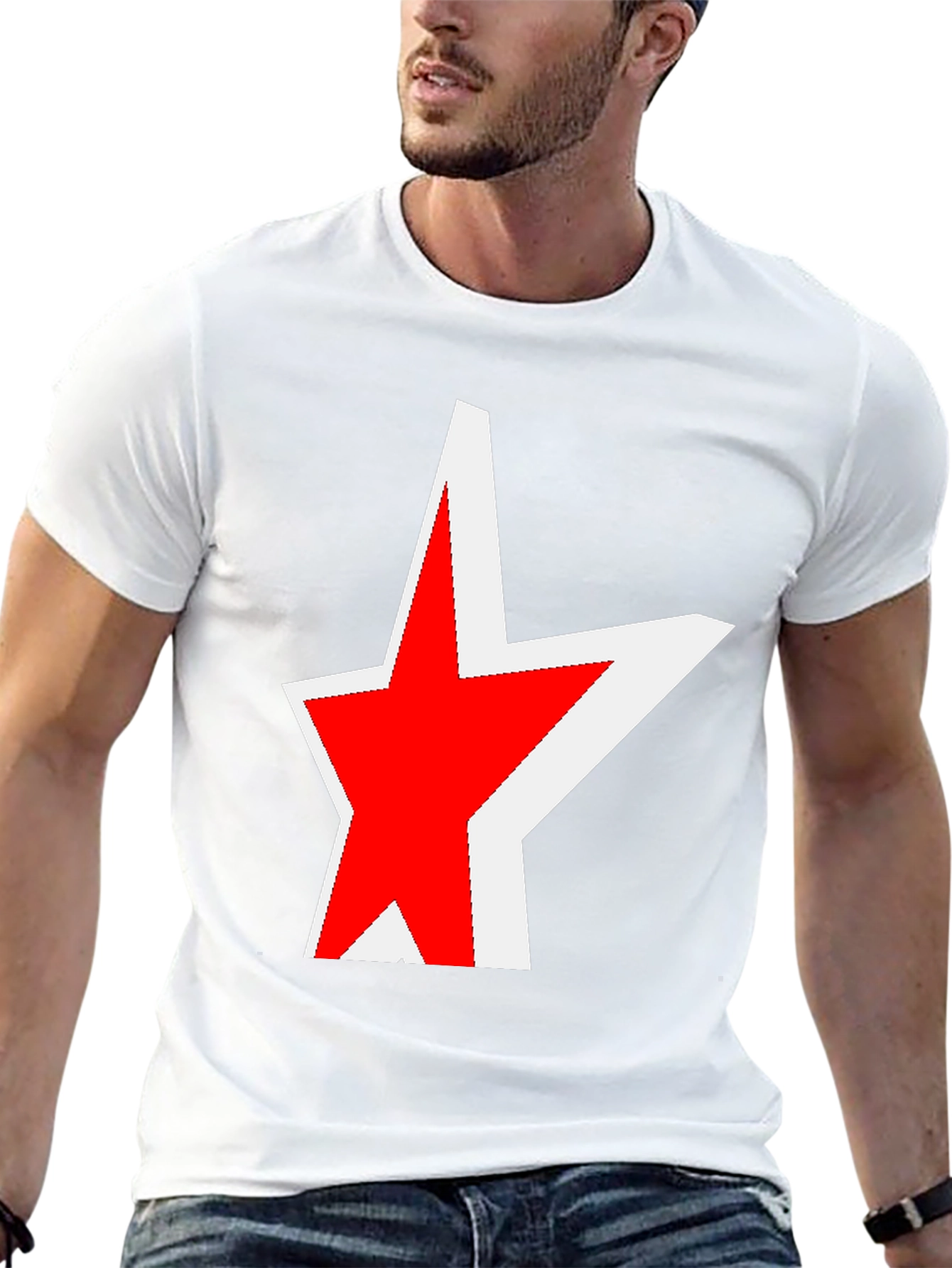 Red Star Graphic Black T-Shirt