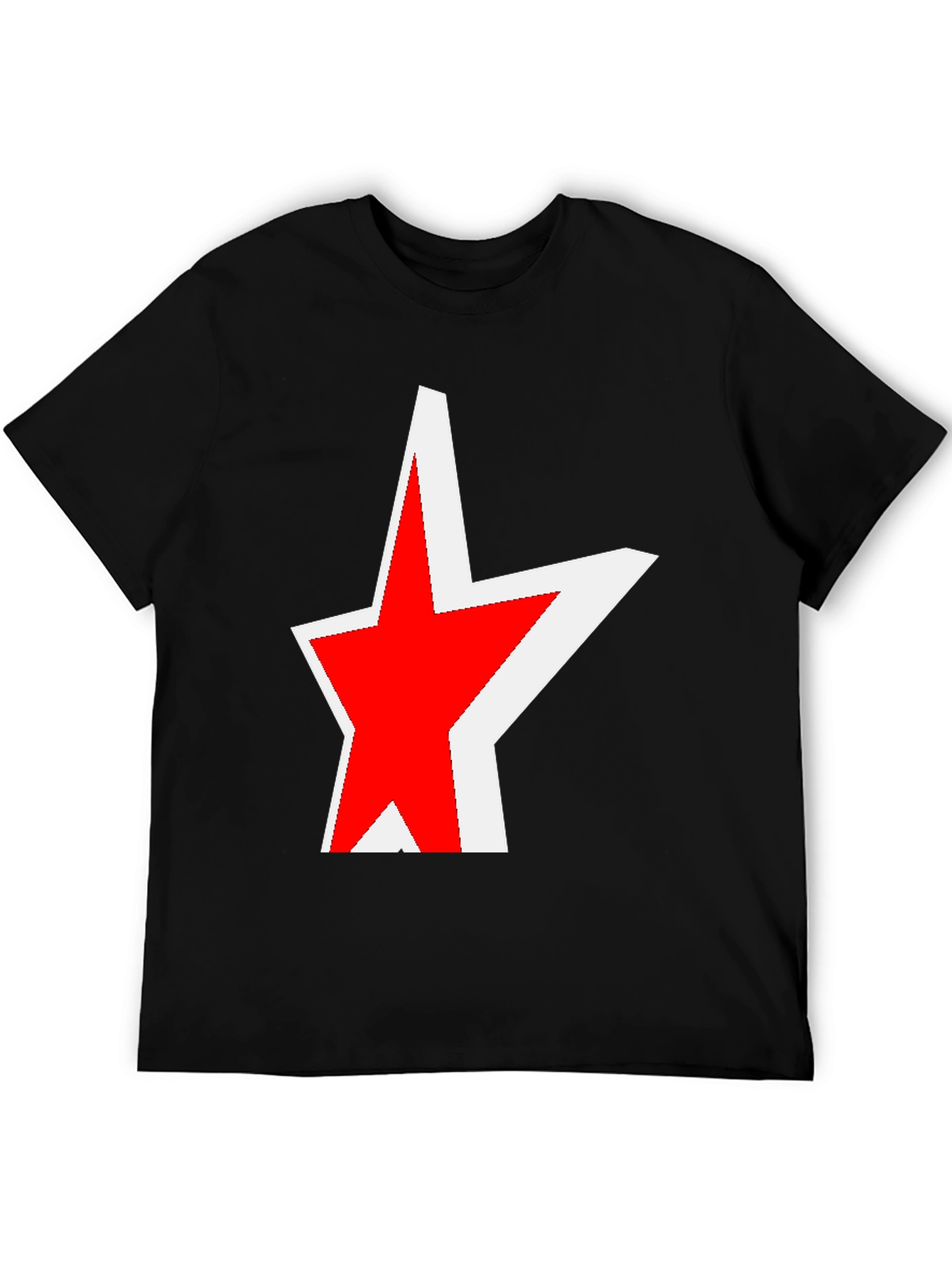 Red Star Graphic Black T-Shirt