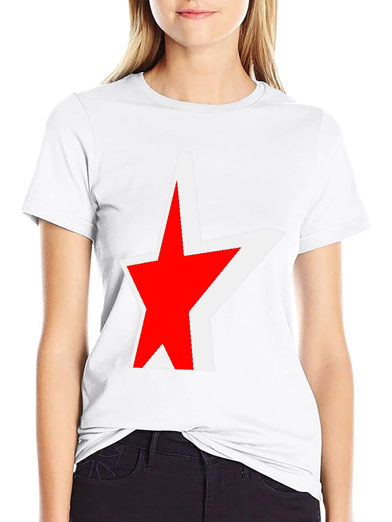 Red Star Graphic Black T-Shirt