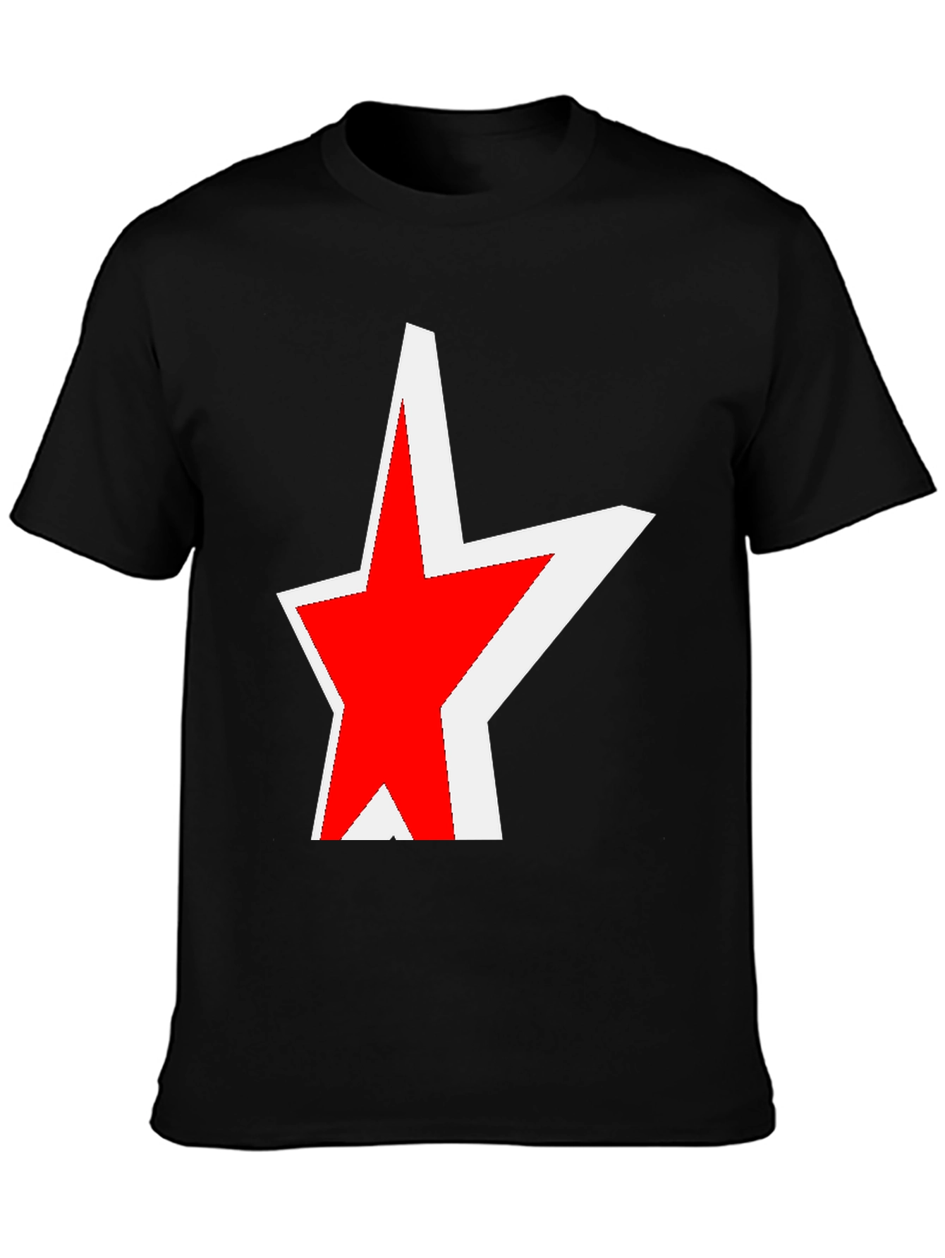 Red Star Graphic Black T-Shirt