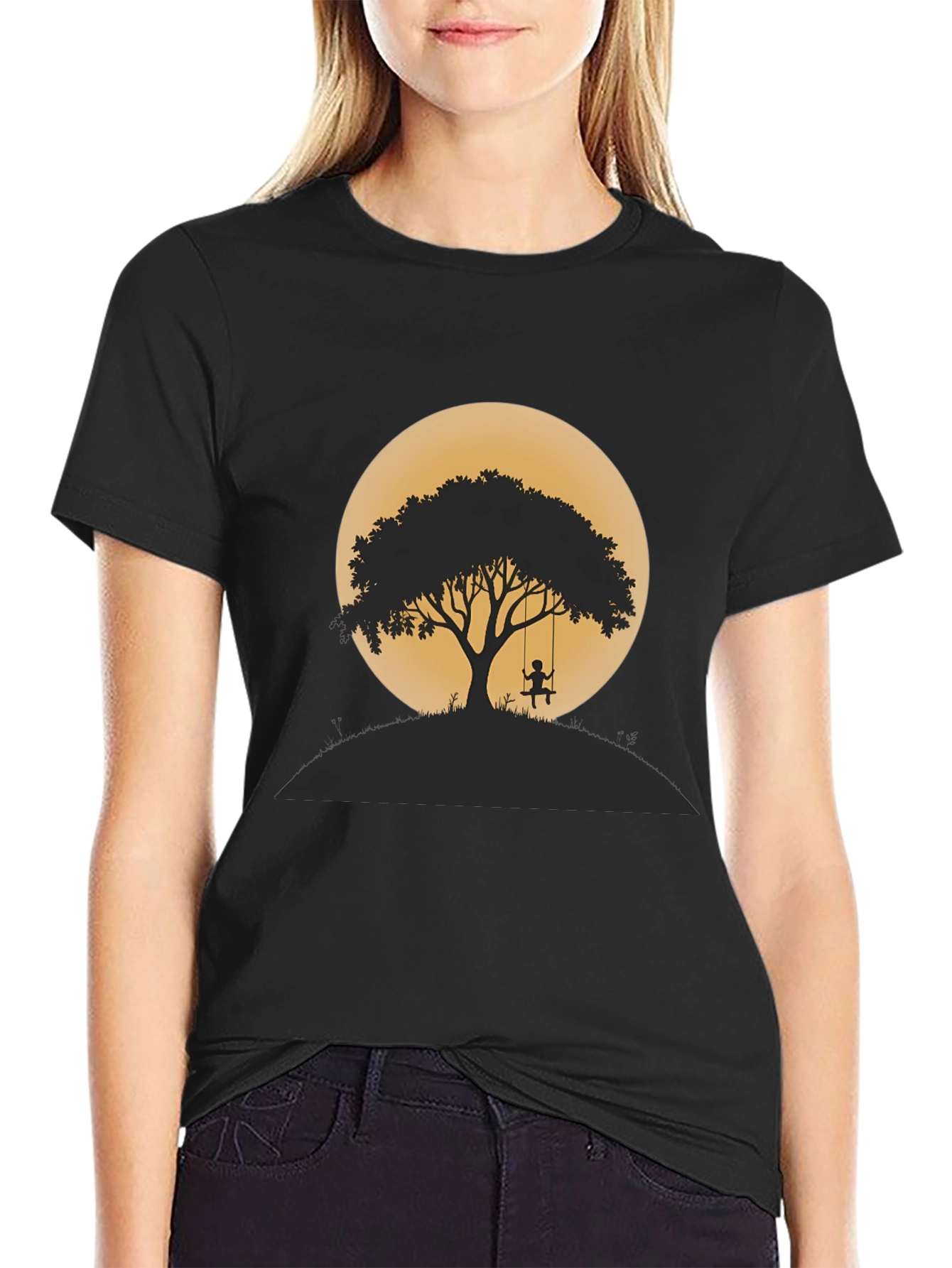 Silhouette Tree Moon T-Shirt