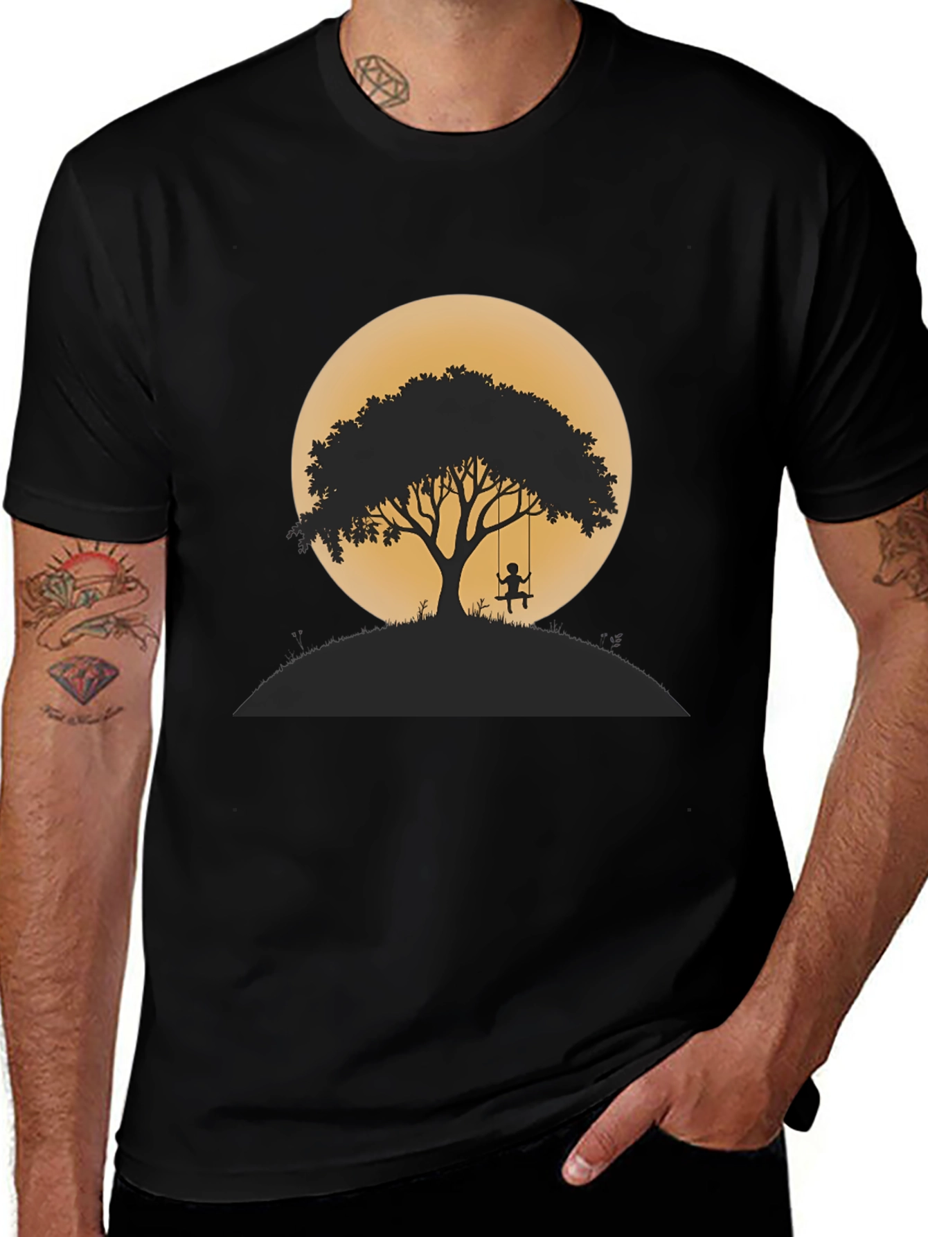 Silhouette Tree Moon T-Shirt