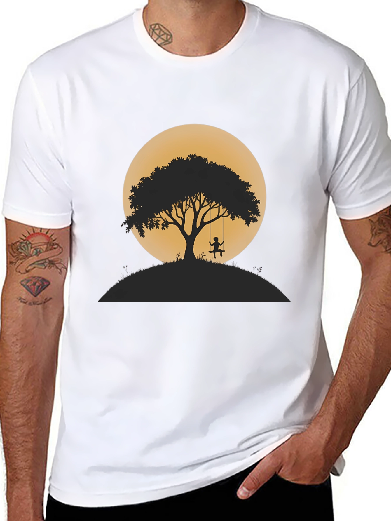 Silhouette Tree Moon T-Shirt