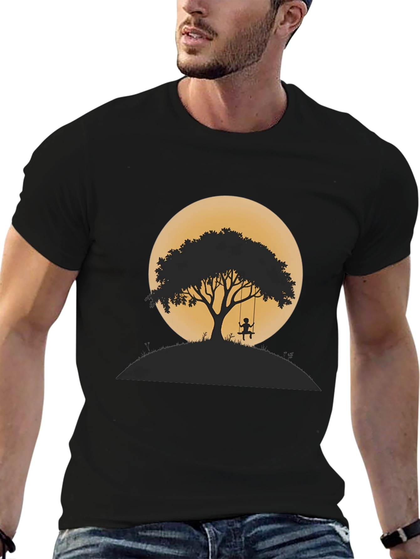 Silhouette Tree Moon T-Shirt