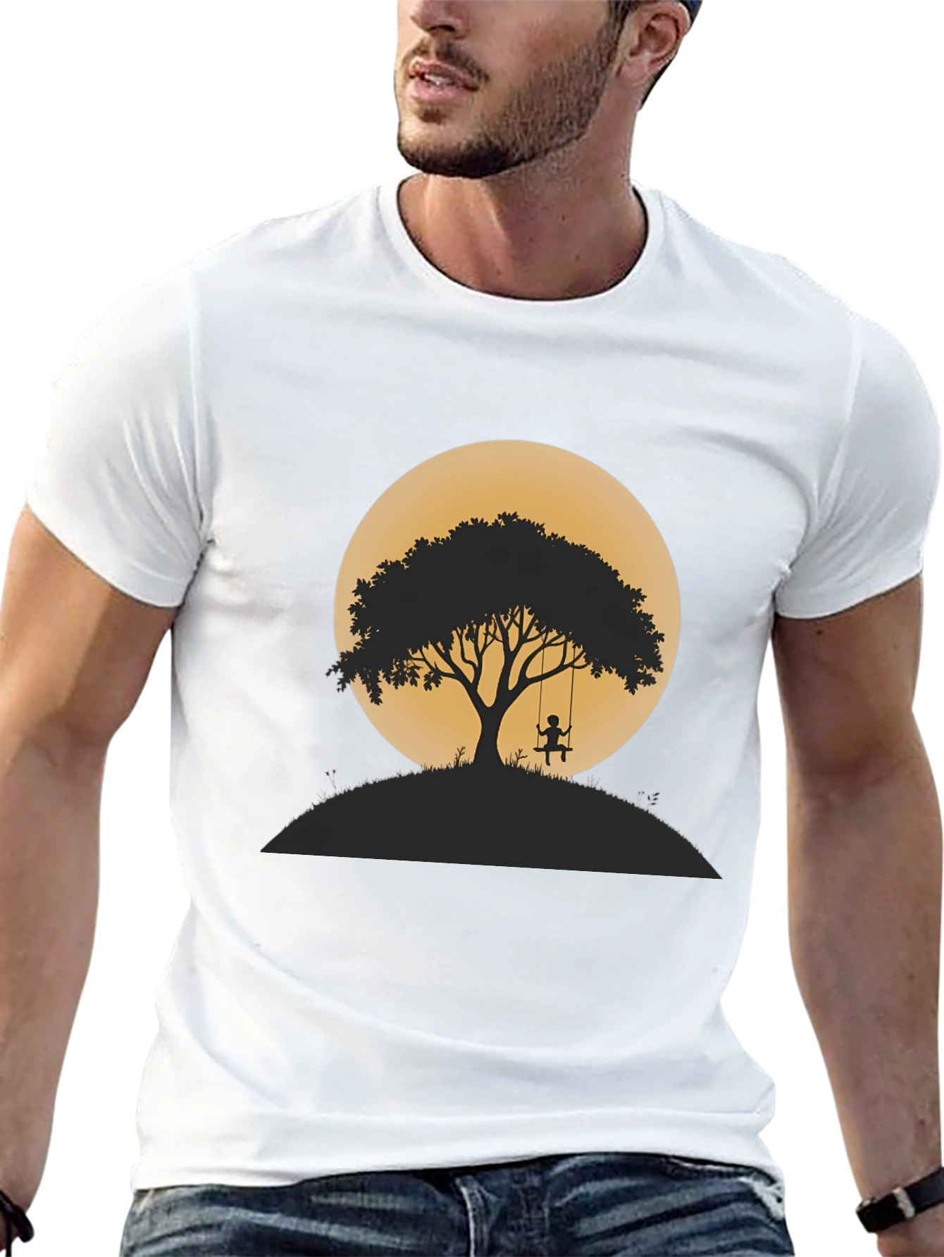 Silhouette Tree Moon T-Shirt