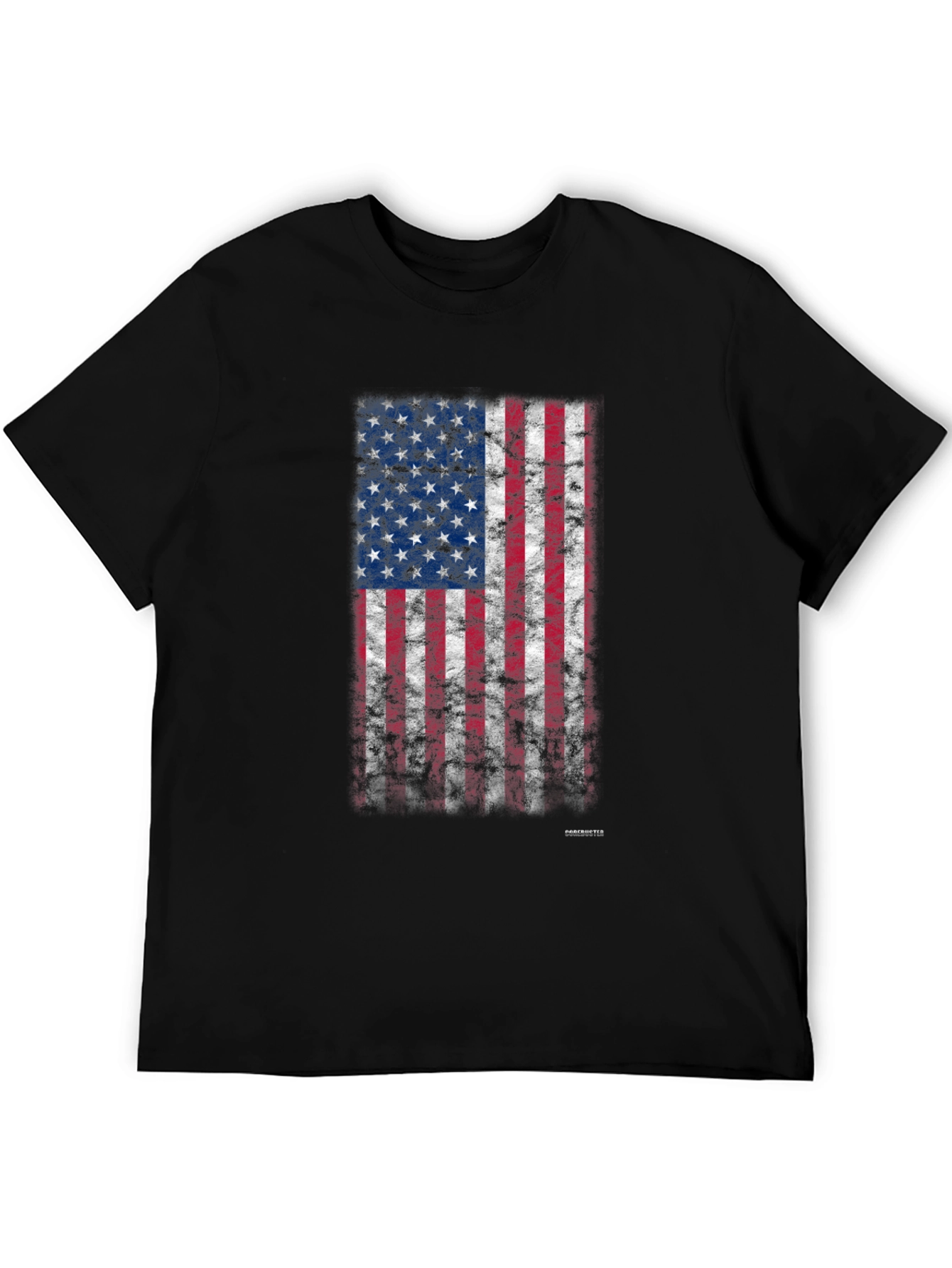 American Flag Grunge Graphic T-Shirt