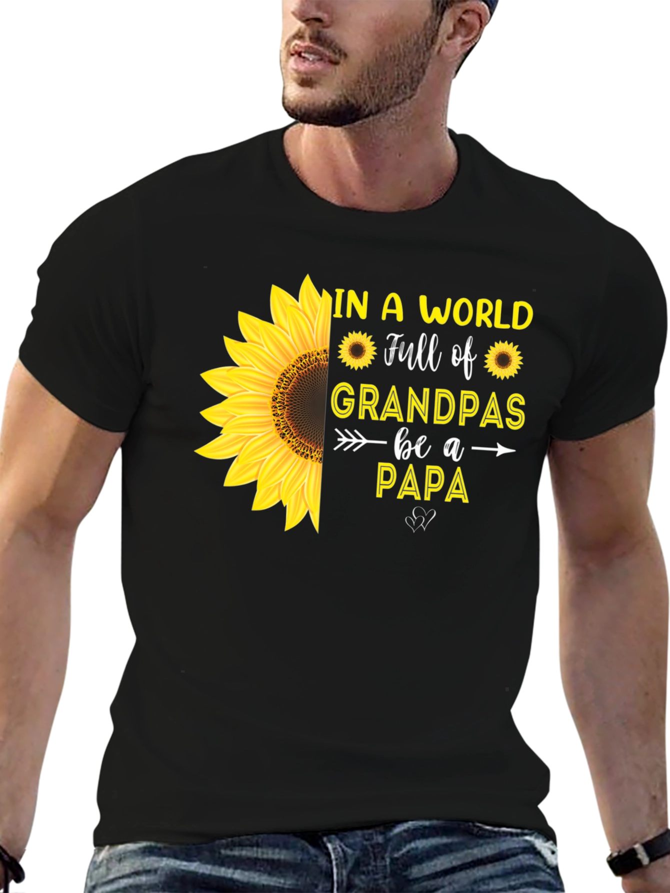 Sunflower Papa T-Shirt: Grandpas Be a Papa