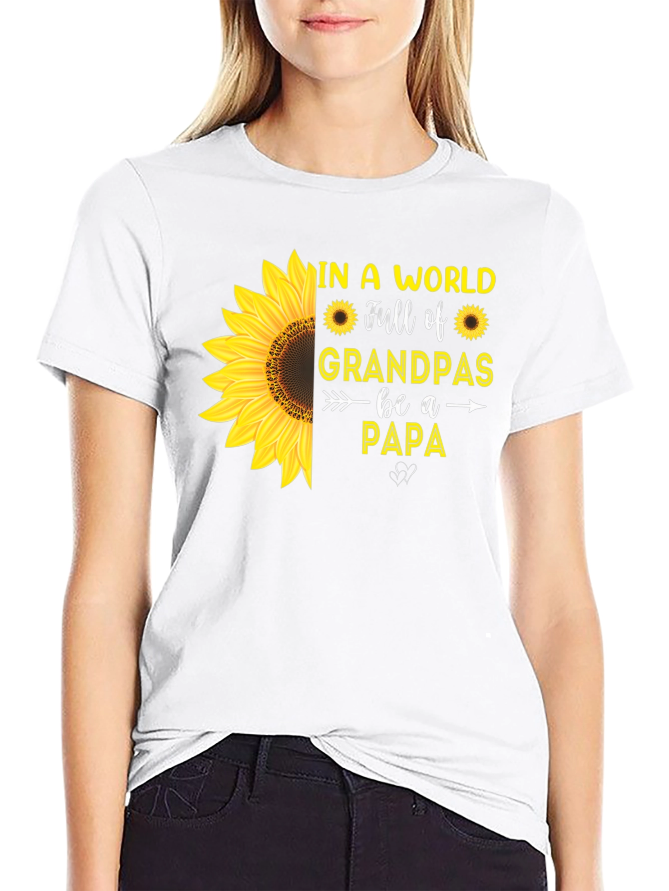 Sunflower Papa T-Shirt: Grandpas Be a Papa