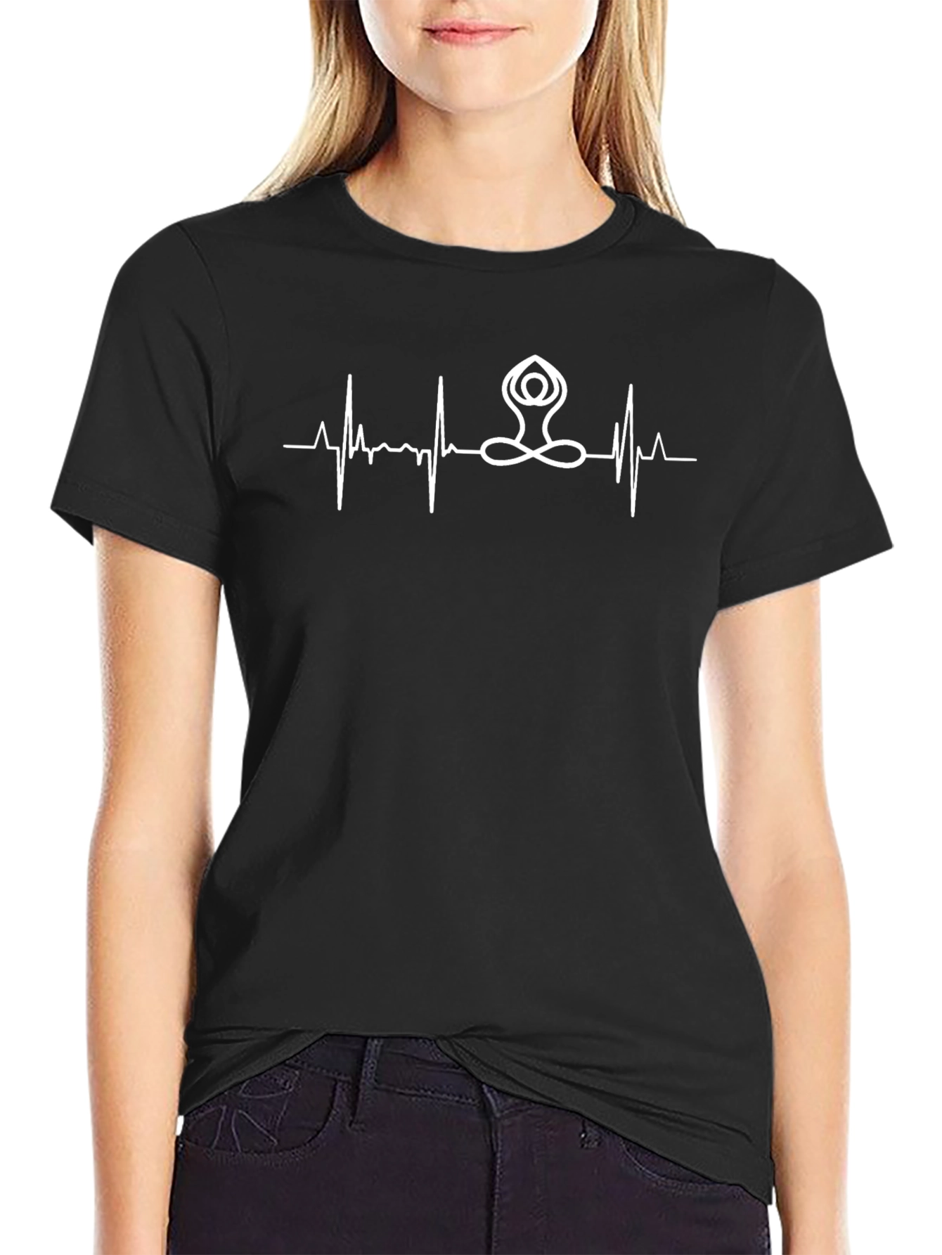 Yoga Heartbeat Graphic Tee - Relaxed Fit