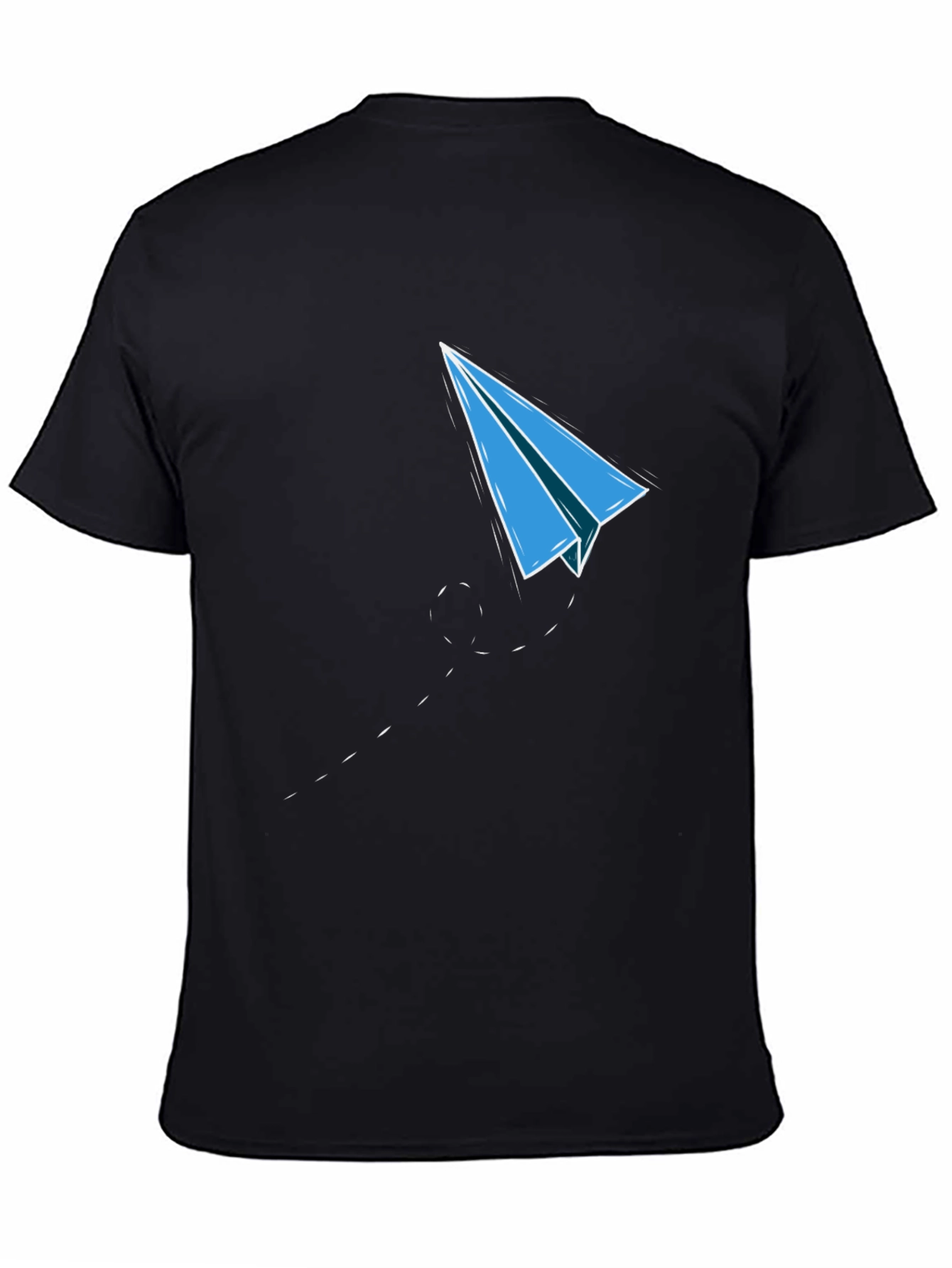 Paper Plane Graphic Tee - Mens Black T-Shirt