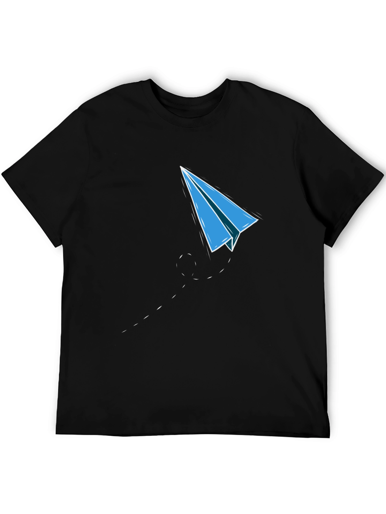 Paper Plane Graphic Tee - Mens Black T-Shirt