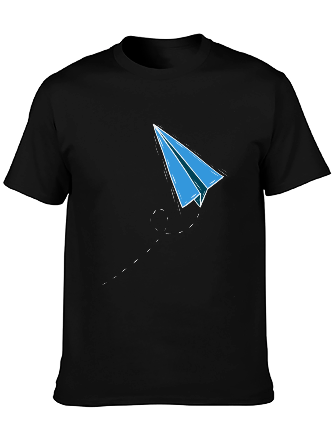 Paper Plane Graphic Tee - Mens Black T-Shirt