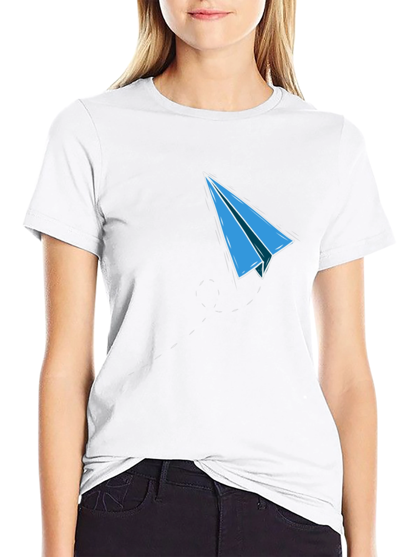 Paper Plane Graphic Tee - Mens Black T-Shirt