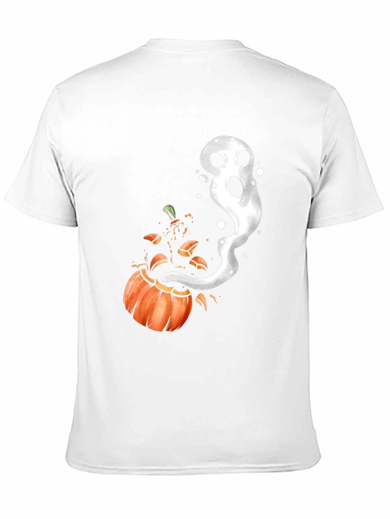 Halloween Pumpkin Ghost Black T-Shirt