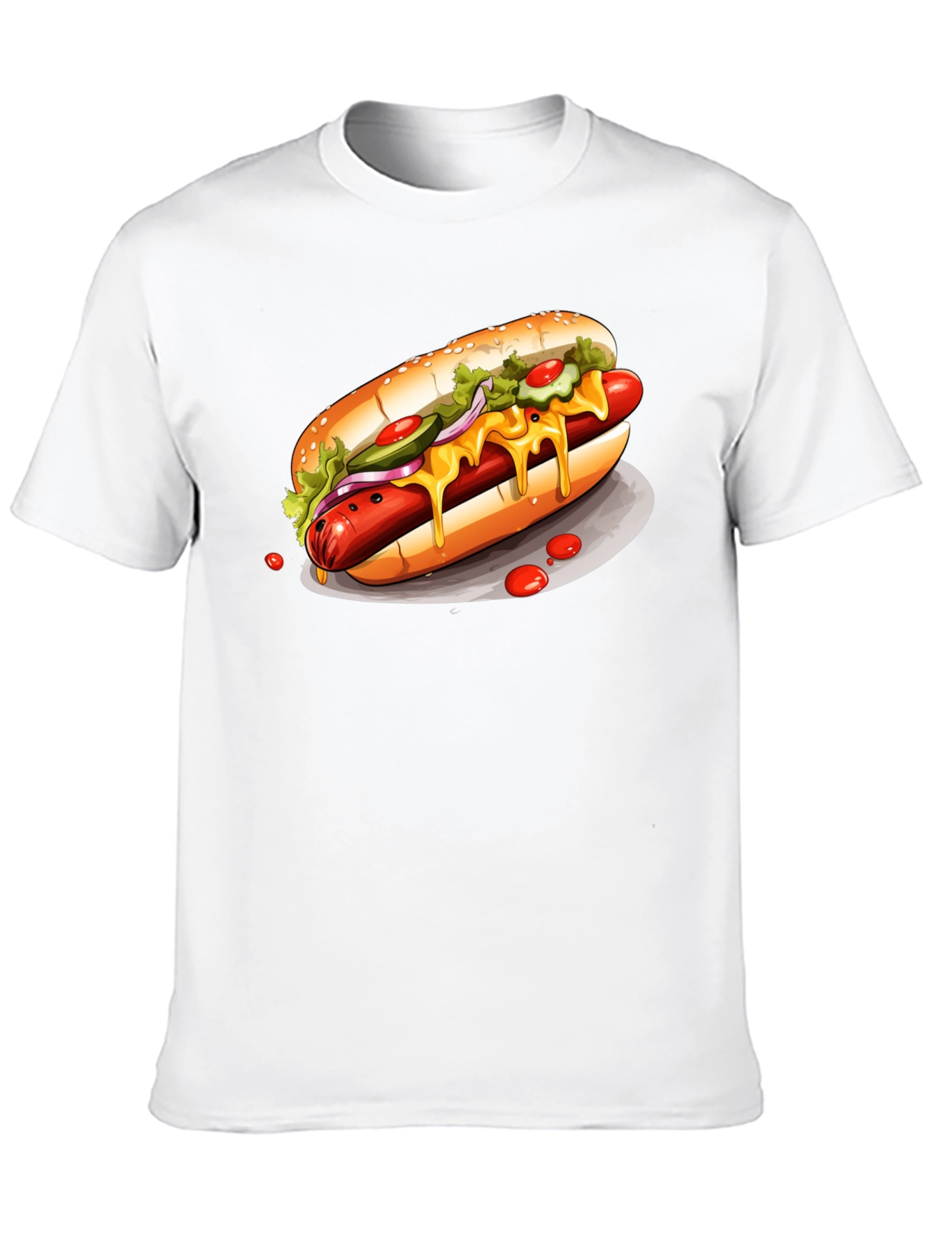 Hot Dog Graphic Tee - Black T-Shirt
