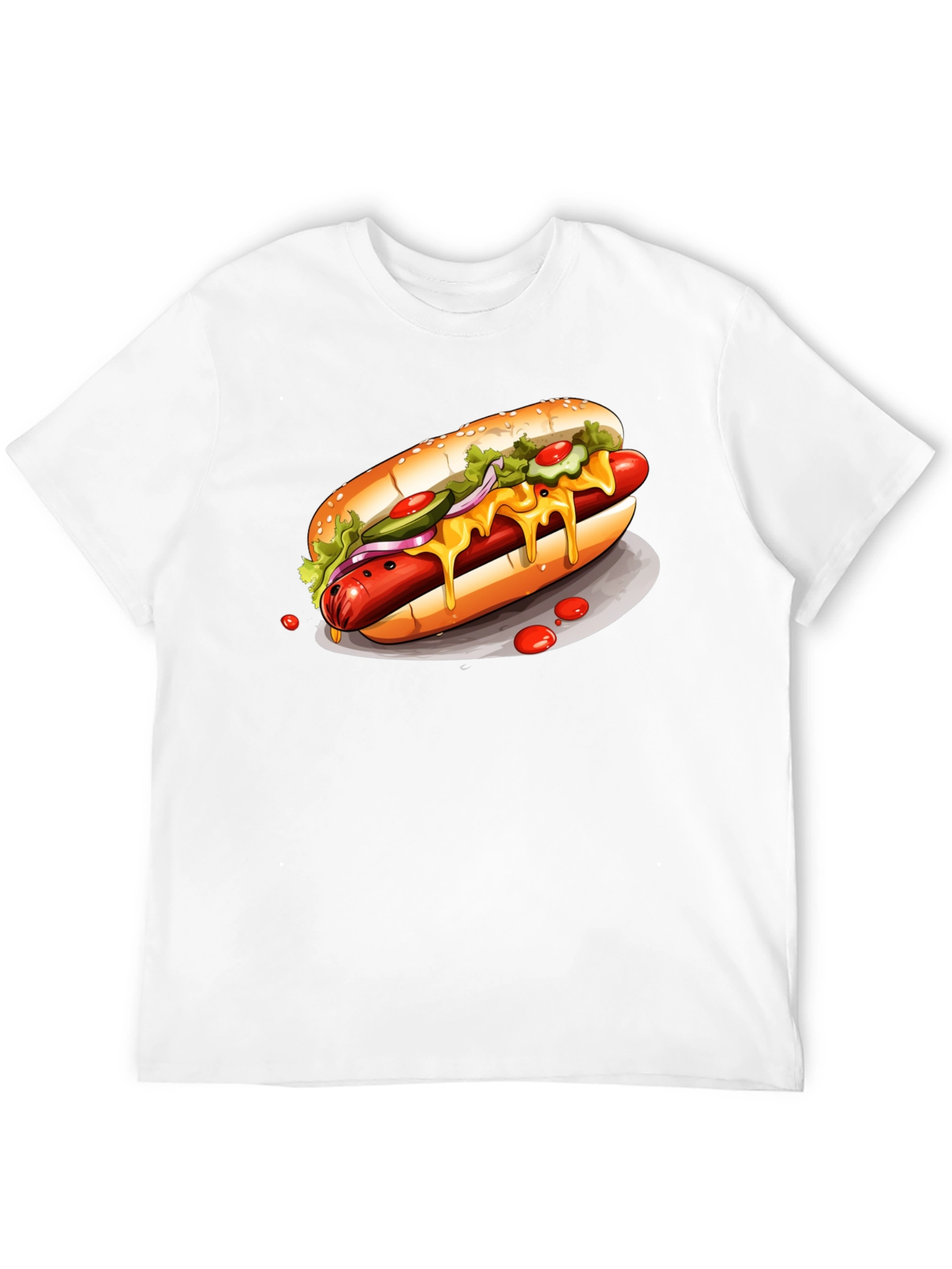 Hot Dog Graphic Tee - Black T-Shirt