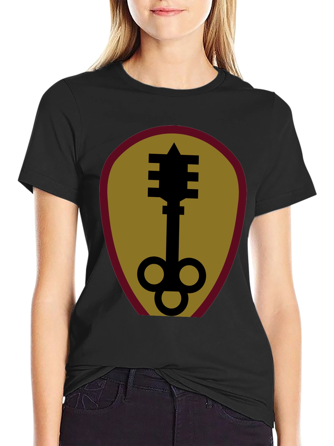 Unique Key Graphic Black T-Shirt