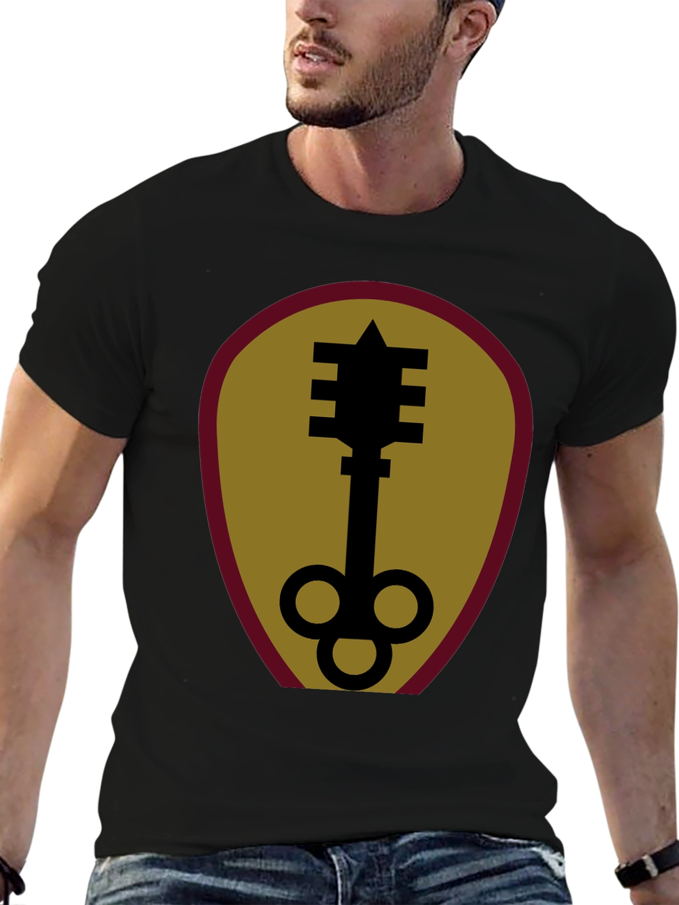 Unique Key Graphic Black T-Shirt