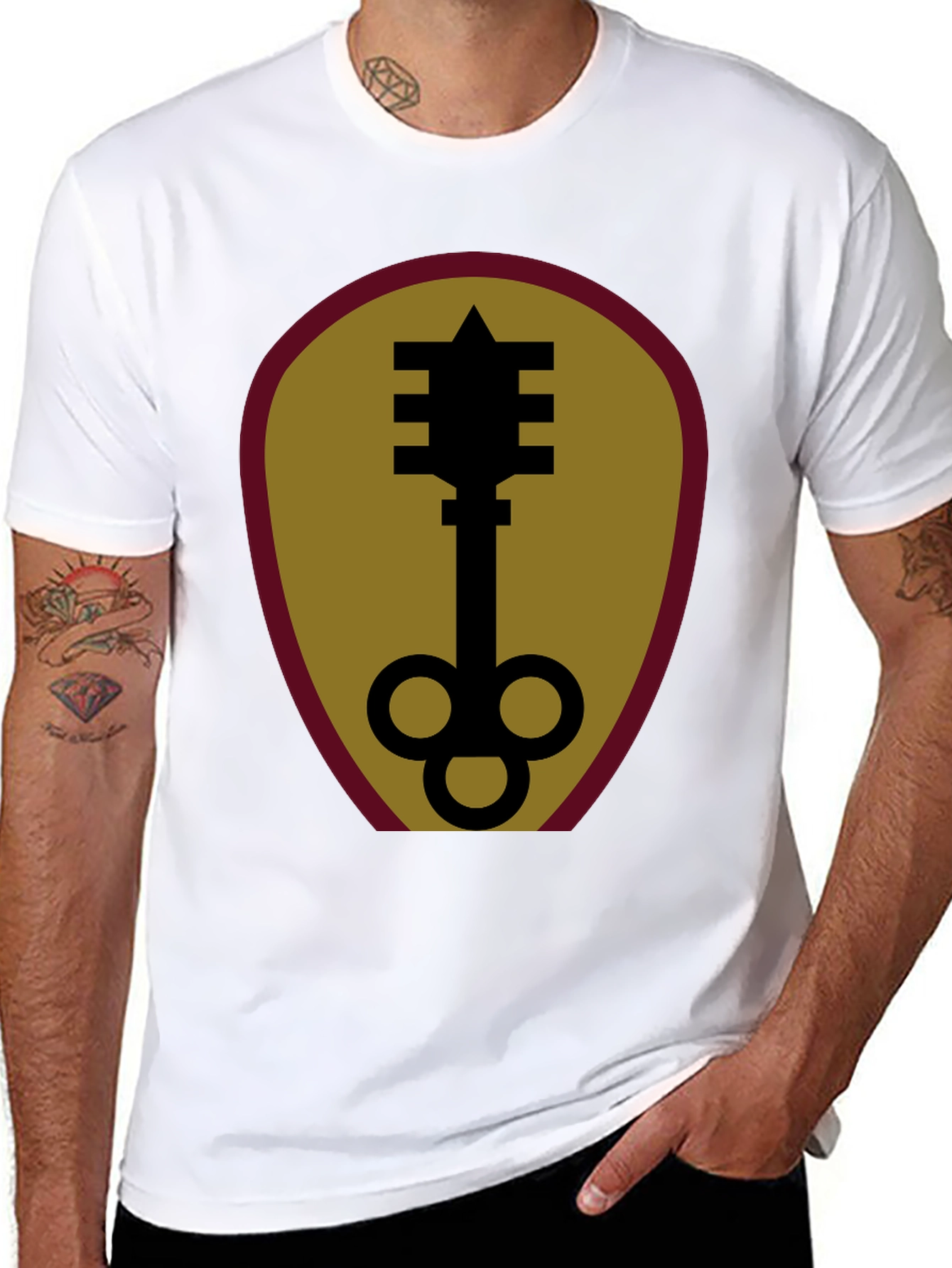 Unique Key Graphic Black T-Shirt