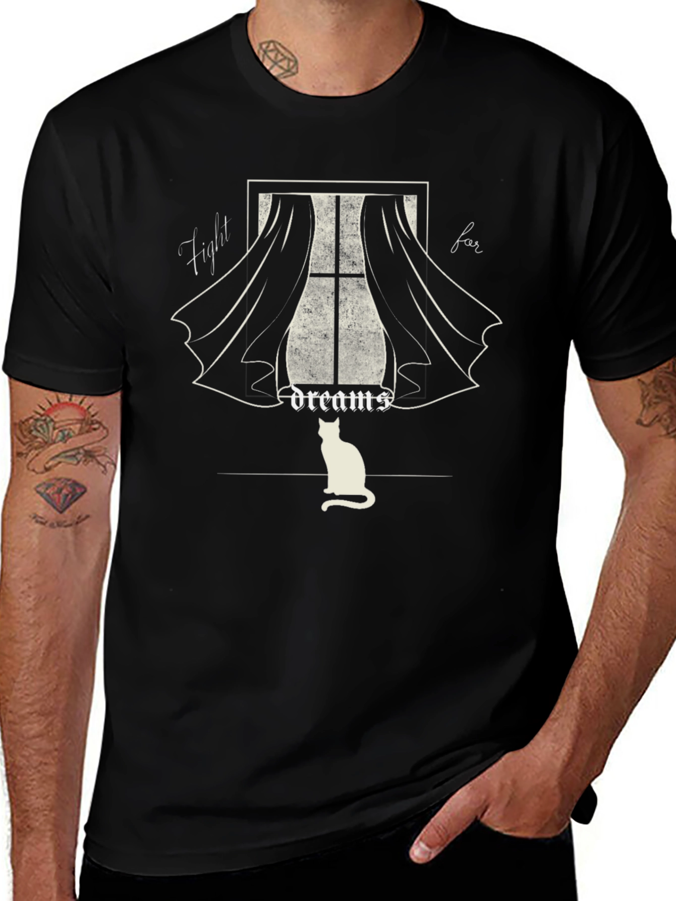 Fight for Your Dreams Cat T-Shirt