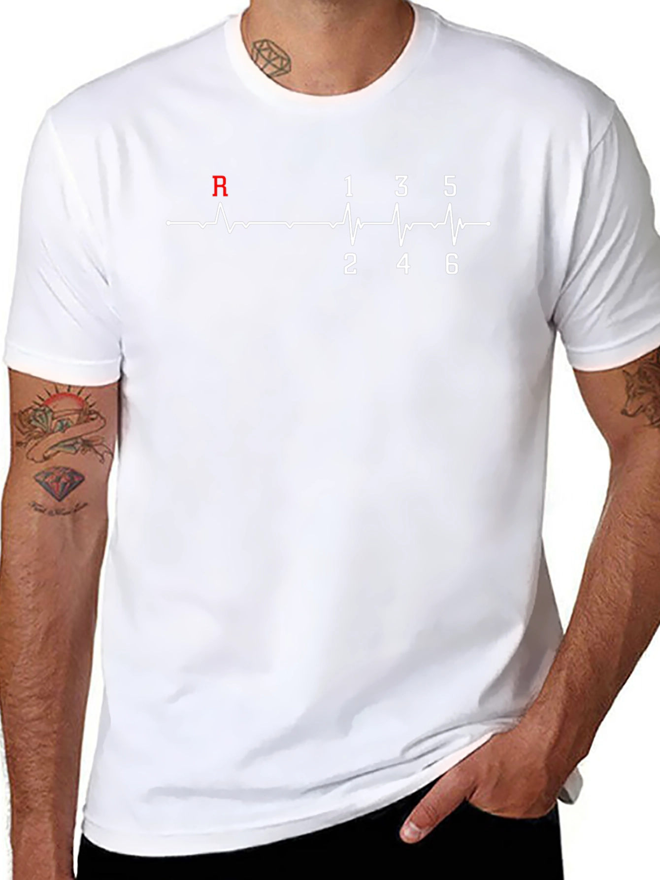 Car Enthusiast Manual Gear Shift Heartbeat T-Shirt