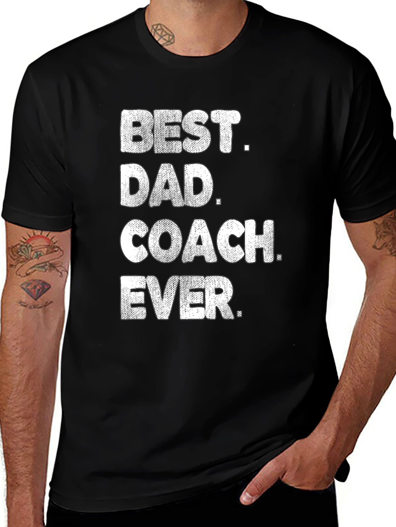 Best Dad Coach Ever T-Shirt - Mens Graphic Tee