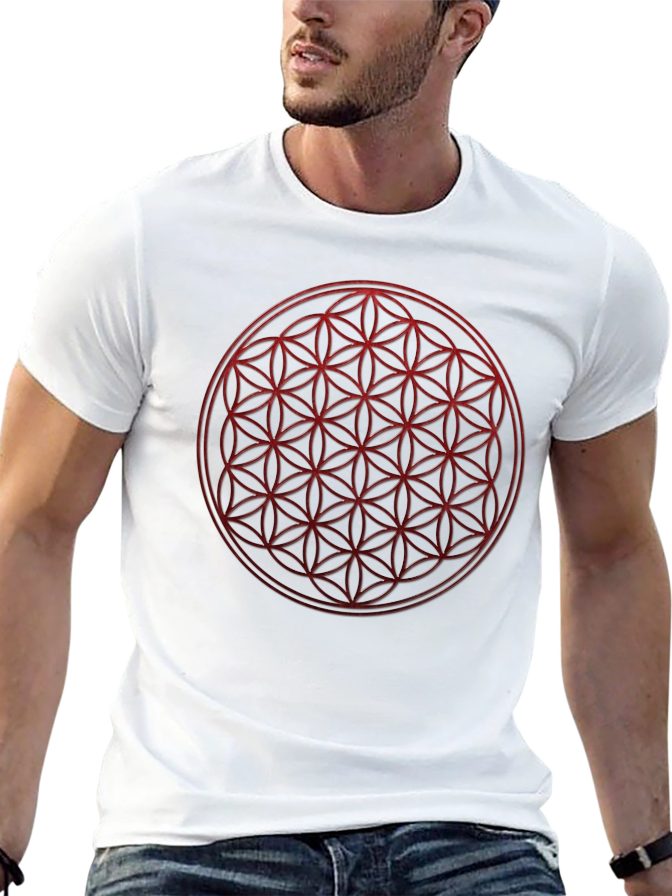 Sacred Geometry T-Shirt - Flower of Life Design