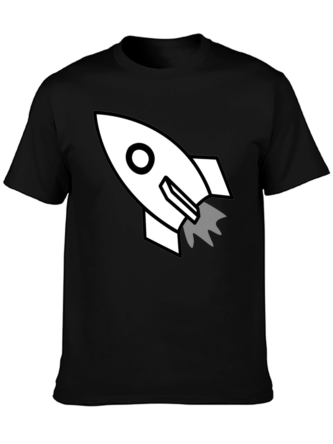 Rocket Graphic Black T-Shirt